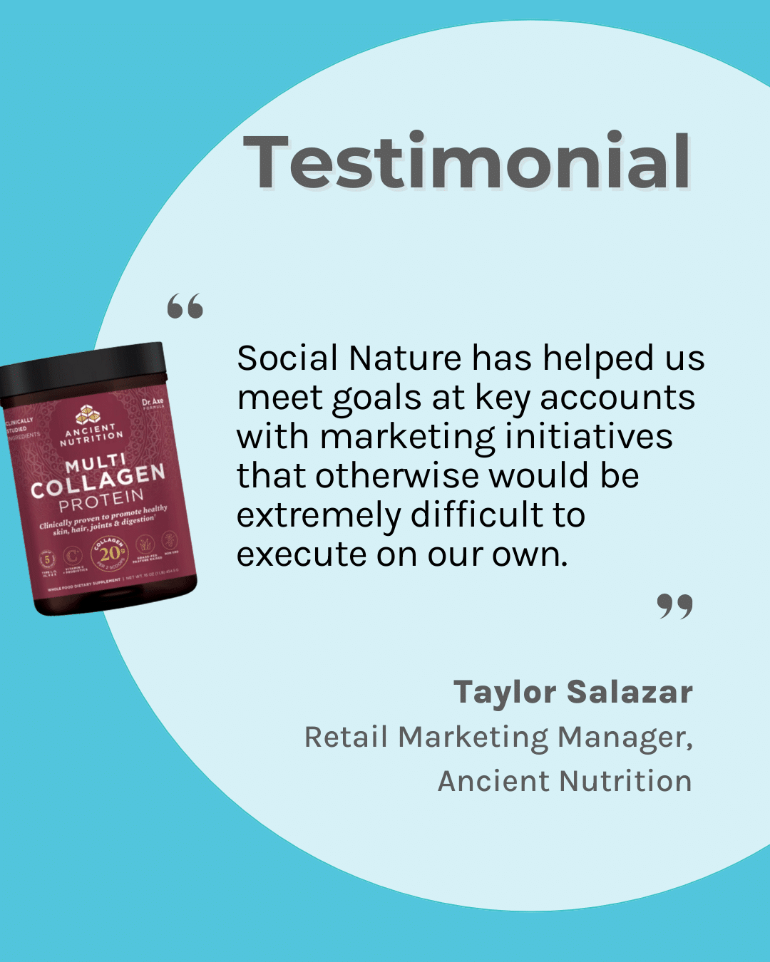 Ancient Nutrition testimonial